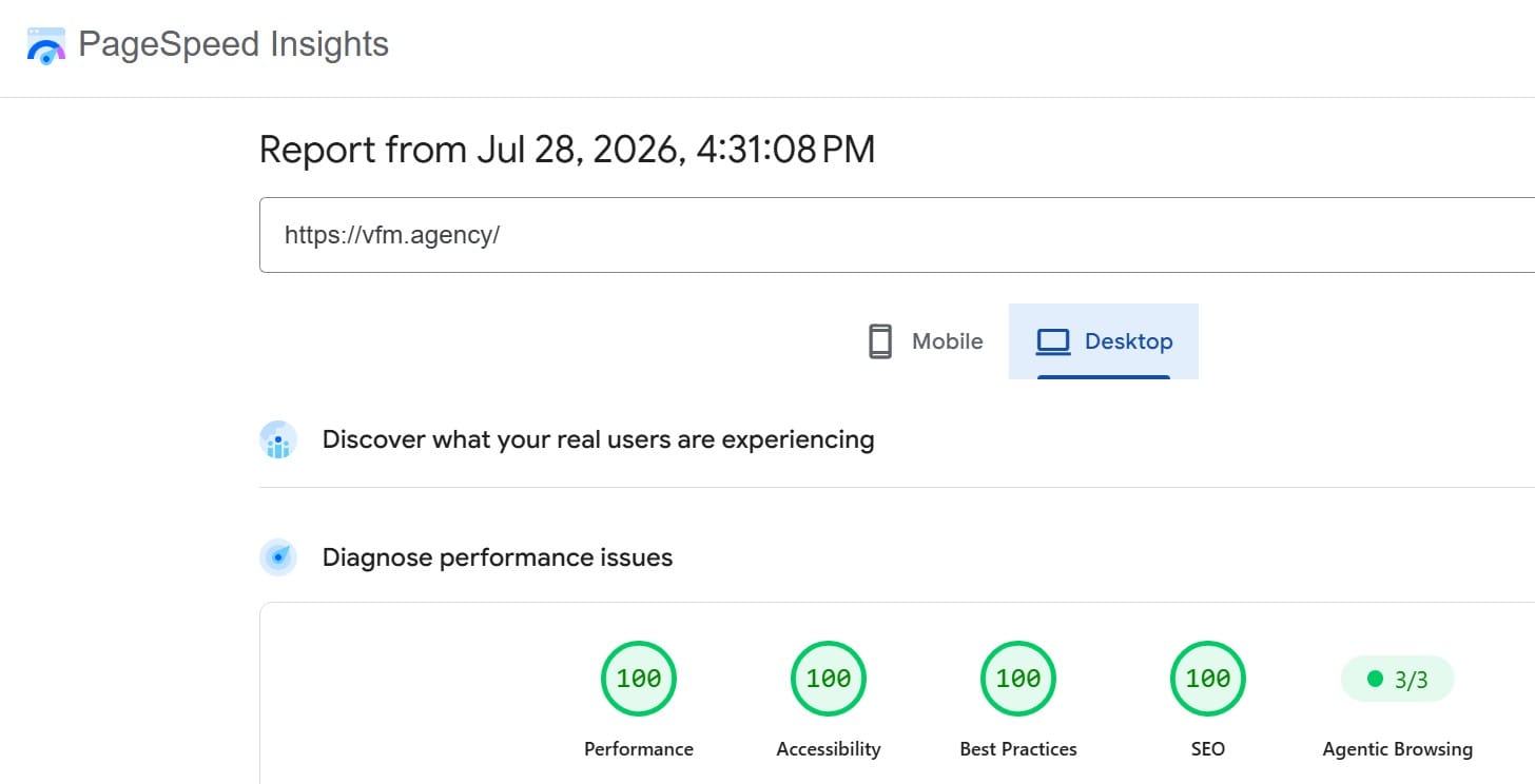 Google_PageSpeed_Insights_desktop_VFM_agency_20260728_1631h